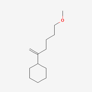 molecular formula C13H24O B12679350 (5-Methoxy-1-methylenepentyl)cyclohexane CAS No. 93892-52-5