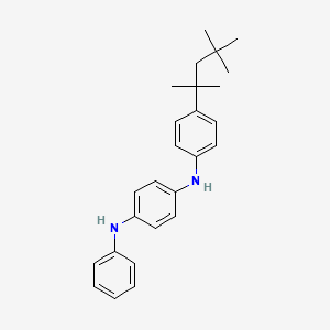 molecular formula C26H32N2 B12679434 N-Phenyl-N'-[4-(1,1,3,3-tetramethylbutyl)phenyl]benzene-1,4-diamine CAS No. 86579-35-3