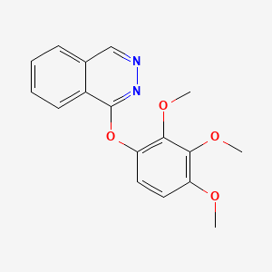 molecular formula C17H16N2O4 B12679475 1-(2,3,4-Trimethoxyphenoxy)phthalazine CAS No. 149365-43-5