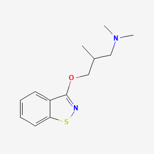 molecular formula C13H18N2OS B12679488 3-(1,2-Benzisothiazol-3-yloxy)-N,N,2-trimethylpropylamine CAS No. 94087-29-3