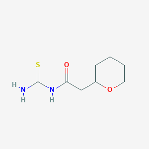 molecular formula C8H14N2O2S B12679527 1-Acetyl-2-(tetrahydro-2H-pyran-2-yl)isothiourea CAS No. 94159-71-4