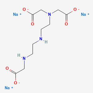 molecular formula C10H16N3Na3O6 B12679532 Glycine, N-(carboxymethyl)-N-(2-((2-((carboxymethyl)amino)ethyl)amino)ethyl)-, trisodium salt CAS No. 75348-61-7