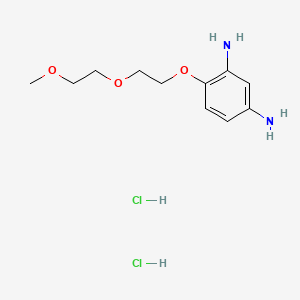 molecular formula C11H20Cl2N2O3 B12679568 4-(2-(2-Methoxyethoxy)ethoxy)benzene-1,3-diamine dihydrochloride CAS No. 93805-25-5