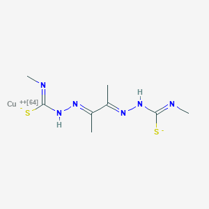 molecular formula C8H14CuN6S2 B12679576 Atsm Cu-64 CAS No. 213531-97-6