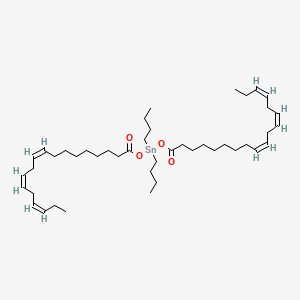 molecular formula C44H76O4Sn B12679594 Dibutylbis(octadeca-9(Z),12(Z),15(Z)-trienoyloxy)stannane CAS No. 95873-60-2