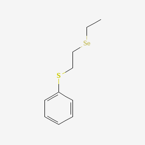 molecular formula C10H14SSe B12679606 Benzene, ((2-(ethenylseleno)ethyl)thio)- CAS No. 90053-42-2