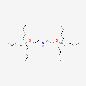 molecular formula C28H63NO2Sn2 B12679633 2-[(Tributylstannyl)oxy]-N-[2-[(tributylstannyl)oxy]ethyl]ethylamine CAS No. 93841-41-9