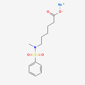 molecular formula C13H18NNaO4S B12679651 Sodium 6-(methyl(phenylsulphonyl)amino)hexanoate CAS No. 94199-71-0