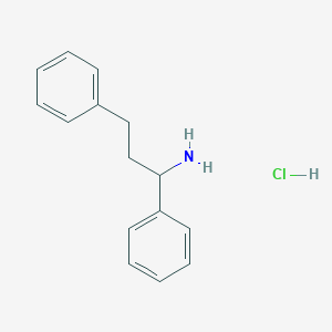 molecular formula C15H18ClN B1267966 1,3-Diphenylpropan-1-amine hydrochloride CAS No. 5454-35-3