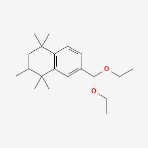 molecular formula C20H32O2 B12679677 Naphthalene, 7-(diethoxymethyl)-1,2,3,4-tetrahydro-1,1,2,4,4-pentamethyl- CAS No. 131812-49-2