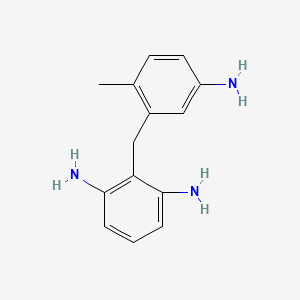 molecular formula C14H17N3 B12679686 2-[(5-Amino-2-methylphenyl)methyl]benzene-1,3-diamine CAS No. 94213-30-6