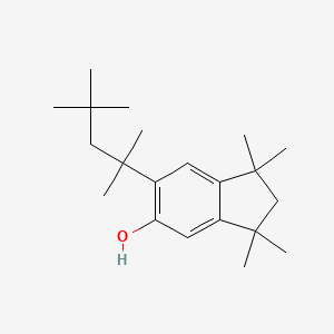 molecular formula C21H34O B12679696 1,1,3,3-Tetramethyl-6-(1,1,3,3-tetramethylbutyl)indan-5-ol CAS No. 73526-35-9
