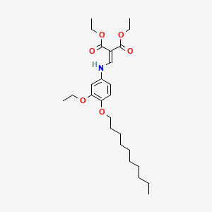molecular formula C26H41NO6 B12679714 Diethyl (4-decyloxy-3-ethoxyanilino)methylenemalonate CAS No. 26692-07-9