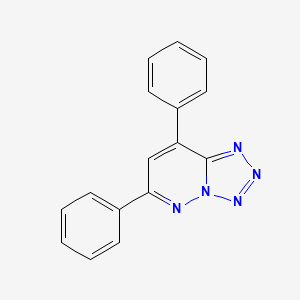molecular formula C16H11N5 B12679734 Tetrazolo(1,5-b)pyridazine, 6,8-diphenyl- CAS No. 130187-50-7