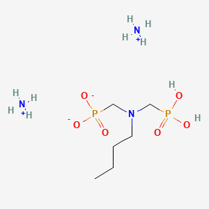 molecular formula C6H23N3O6P2 B12679749 Diammonium dihydrogen ((butylimino)bis(methylene))bisphosphonate CAS No. 94107-68-3