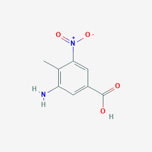 molecular formula C8H8N2O4 B1267975 3-Amino-4-methyl-5-nitrobenzoic acid CAS No. 54591-62-7