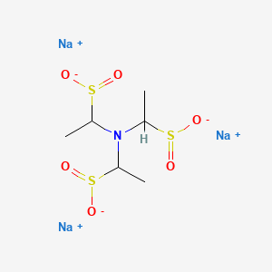 molecular formula C6H12NNa3O6S3 B12679762 Trisodium 1,1',1''-nitrilotris(ethanesulphinate) CAS No. 7620-98-6