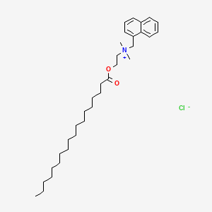 molecular formula C33H54ClNO2 B12679771 Dimethyl(naphthylmethyl)(2-((1-oxooctadecyl)oxy)ethyl)ammonium chloride CAS No. 38430-61-4
