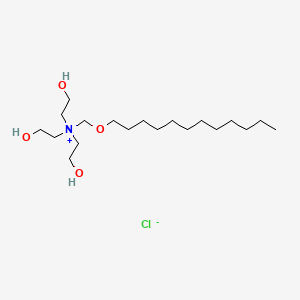 molecular formula C19H42ClNO4 B12679803 ((Dodecyloxy)methyl)-tris(2-hydroxyethyl)ammonium chloride CAS No. 75839-68-8