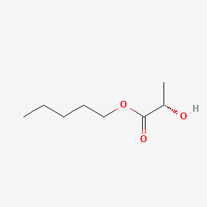 molecular formula C8H16O3 B12679812 Propanoic acid, 2-hydroxy-, pentyl ester, (2S)- CAS No. 171056-23-8