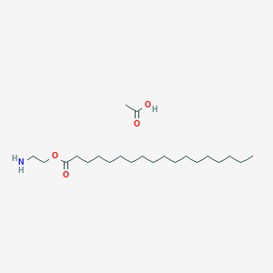 molecular formula C22H45NO4 B12679814 2-(Stearoyloxy)ethylammonium acetate CAS No. 94213-54-4