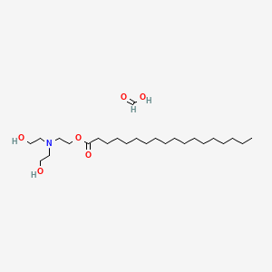 molecular formula C25H51NO6 B12679831 Bis(2-hydroxyethyl)(2-(stearoyloxy)ethyl)ammonium formate CAS No. 51137-00-9