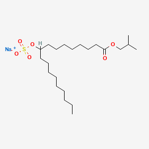 molecular formula C22H43NaO6S B12679867 Sodium 1-(2-methylpropyl) 9-(sulphooxy)octadecanoate CAS No. 97403-98-0