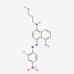 molecular formula C20H19ClN4O4 B12679876 8-[(2-Chloro-4-nitrophenyl)azo]-5-[(3-methoxypropyl)amino]-1-naphthol CAS No. 74839-55-7