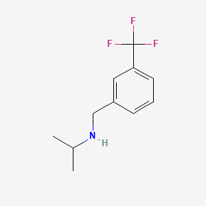 molecular formula C11H14F3N B1267990 Benzenemethanamine, N-(1-methylethyl)-3-(trifluoromethyl)- CAS No. 90390-08-2
