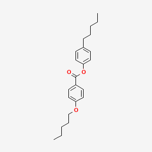 molecular formula C23H30O3 B12679939 Benzoic acid, 4-(pentyloxy)-, 4-pentylphenyl ester CAS No. 50649-49-5
