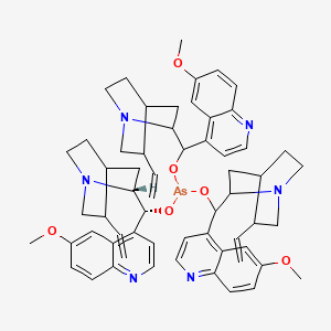 molecular formula C60H69AsN6O6 B12679961 Tris((8alpha)-6'-methoxycinchonan-9(R)-ol) arsenite CAS No. 94138-87-1