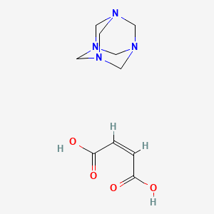 molecular formula C10H16N4O4 B12679996 1,3,5,7-Tetraazatricyclo(3.3.1.13,7)decane maleate CAS No. 58713-24-9