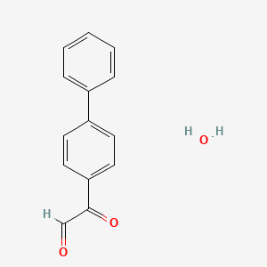 molecular formula C14H12O3 B1268007 2-([1,1'-Biphenyl]-4-yl)-2-oxoacetaldehyde hydrate CAS No. 857368-92-4