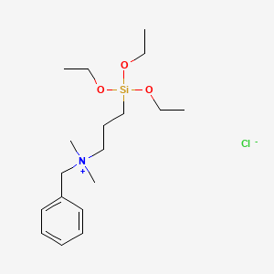 molecular formula C18H34ClNO3Si B12680107 Benzyldimethyl(3-(triethoxysilyl)propyl)ammonium chloride CAS No. 85391-03-3