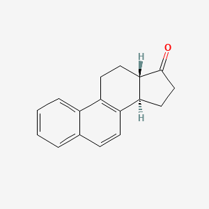 molecular formula C17H16O B12680143 Gona-1,3,5(10),6,8-pentaen-17-one, (+-)- CAS No. 786-64-1