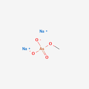 molecular formula CH3AsNa2O4 B12680151 Arsenic acid, monomethyl ester, disodium salt CAS No. 6596-94-7