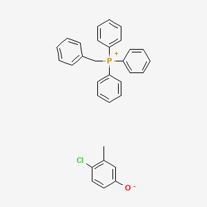 molecular formula C32H28ClOP B12680182 benzyl(triphenyl)phosphanium;4-chloro-3-methylphenolate CAS No. 93841-03-3