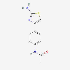 B1268019 N-[4-(2-amino-1,3-thiazol-4-yl)phenyl]acetamide CAS No. 21674-96-4