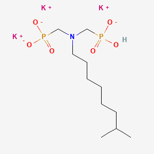 molecular formula C11H24K3NO6P2 B12680194 Tripotassium hydrogen ((isononylimino)bis(methylene))bisphosphonate CAS No. 93982-84-4