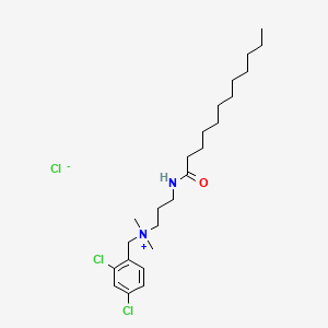molecular formula C24H41Cl3N2O B12680230 (2,4-Dichlorobenzyl)dimethyl[3-[(1-oxododecyl)amino]propyl]ammonium chloride CAS No. 84697-06-3