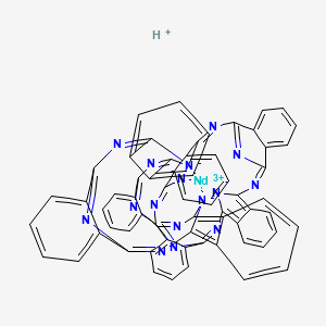 molecular formula C64H33N16Nd B12680233 Hydrogen bis(29H,31H-phthalocyaninato(2-)-N29,N30,N31,N32)neodymate(1-) CAS No. 12369-76-5