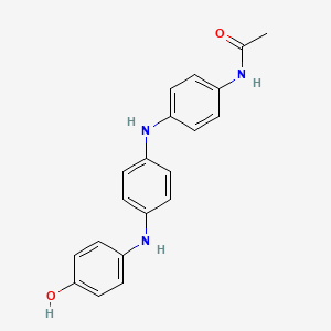 molecular formula C20H19N3O2 B12680235 N-[4-[[4-[(4-Hydroxyphenyl)amino]phenyl]amino]phenyl]acetamide CAS No. 85153-38-4