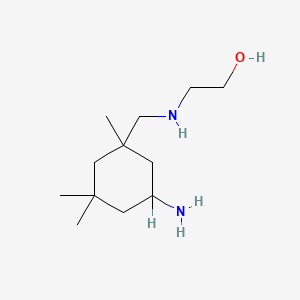 molecular formula C12H26N2O B12680277 2-(((5-Amino-1,3,3-trimethylcyclohexyl)methyl)amino)ethanol CAS No. 66470-89-1