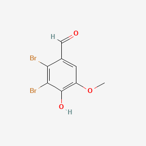 molecular formula C8H6Br2O3 B1268028 2,3-Dibromo-4-hydroxy-5-methoxybenzaldehyde CAS No. 2973-75-3