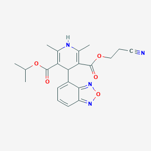 molecular formula C21H22N4O5 B126803 Demethyl Propionitrile Isradipine CAS No. 88977-31-5