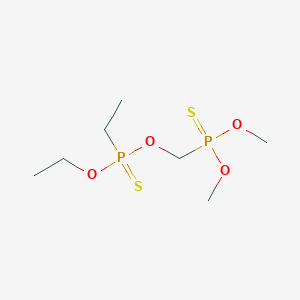 molecular formula C7H18O4P2S2 B12680307 O,O-Dimethyl (((ethoxyethylphosphinothioyl)oxy)methyl)phosphonate CAS No. 91772-41-7