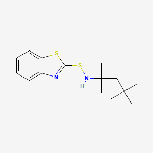 molecular formula C15H22N2S2 B12680311 N-(1,1,3,3-Tetramethylbutyl)benzothiazole-2-sulphenamide CAS No. 36930-73-1