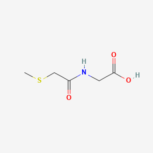 molecular formula C5H9NO3S B12680426 Glycine, N-((methylthio)acetyl)- CAS No. 3088-34-4