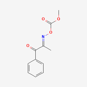 molecular formula C11H11NO4 B12680545 O-(Methoxycarbonyl)-N-(1-methyl-2-oxo-2-phenylethylidene)hydroxylamine CAS No. 70979-95-2