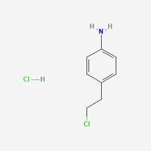 molecular formula C8H11Cl2N B1268058 Aniline, p-(2-chloroethyl)-, hydrochloride CAS No. 52273-60-6
